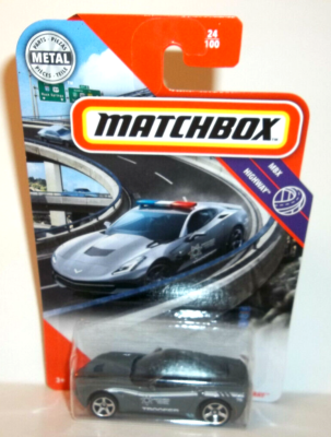2020 MATCHBOX MBX HIGHWAY 24/100 GRAY POLICE 2015 CORVETTE