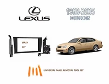 NEW Fits 1998-2005 LEXUS GS SERIES Car Stereo Double DIN Dash Kit, Tool Set