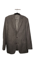Ralph Lauren Men's Gray Silk Wool Linen Blend Blazer Suit Jacket See Measurement