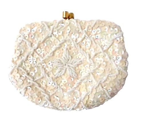 Vintage 1950s Sequin Cap Black White Sequins Hat s-l400.jpg main image 2