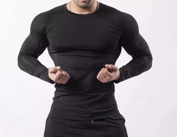 Black athletic best sale long sleeve shirt