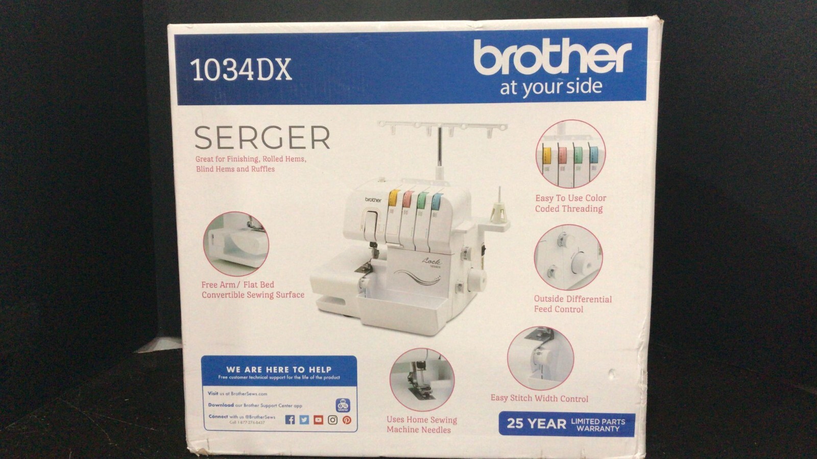Brother 1034DX at your side Serger DAMAGE BOX(D8) 12502647973 eBay