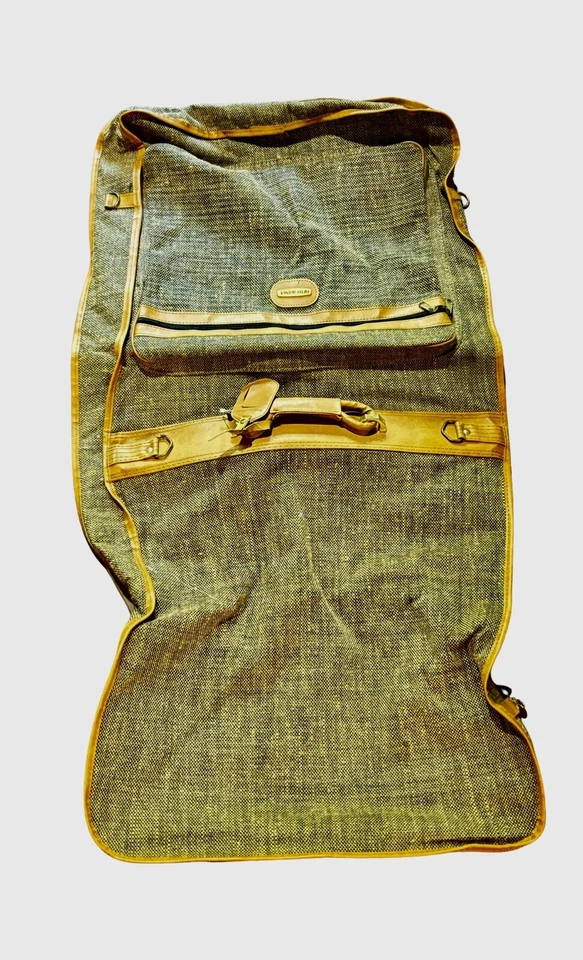 Vintage Samsonite Men's Carry On Bag Tweed Leather Brown Weekend Travel NICE - Image 3 of 3