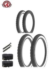 ALTALINE BICYCLE KNOBBY TREAD S-2 TIRES 20 x 2.125 6PC SET BLACK OR WHITEWALL.