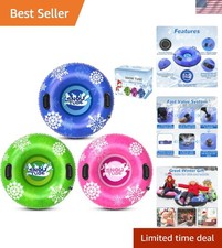 Snow Tube, 3Packs/4Packs for Whole Family Inflatable Snow Sled for Kids and A...
