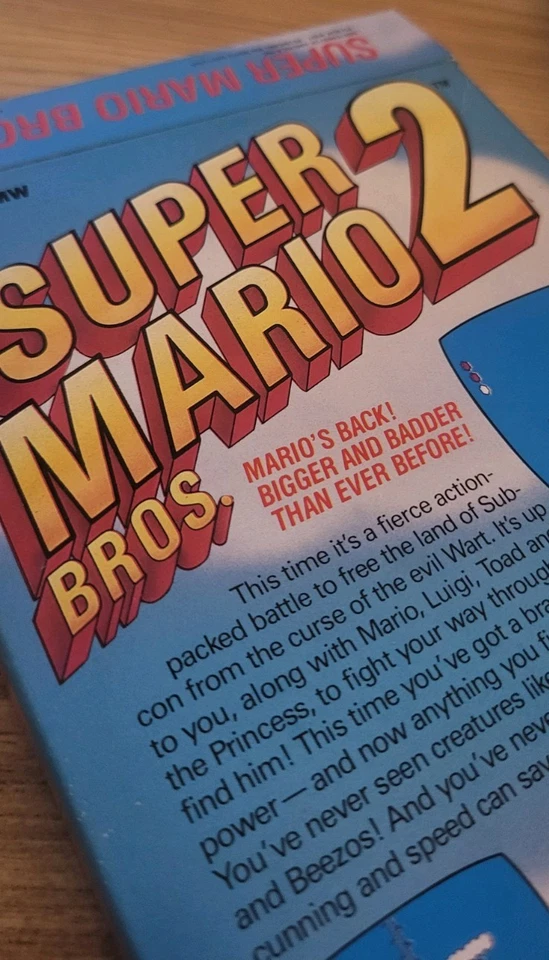 Super Mario Bros 2 Original NES Video Game (CIB/Tested) Mint Condition - Image 4 of 4