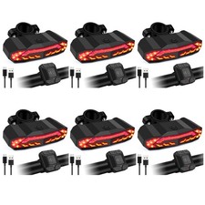 Smart Bike Tail Light Turn Signals Automatic Brake Sensor Rechargeable w/Remote
