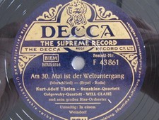 Golgowsky Quartett Am 30. Mai ist der Weltuntergang DECCA F 43861 78rpm 10"