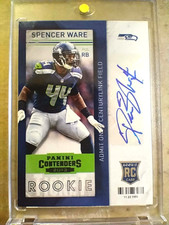 2013 Spencer Ware Panini Contenders Rookie Ticket Autograph RC MINT 🔥🔥🔥