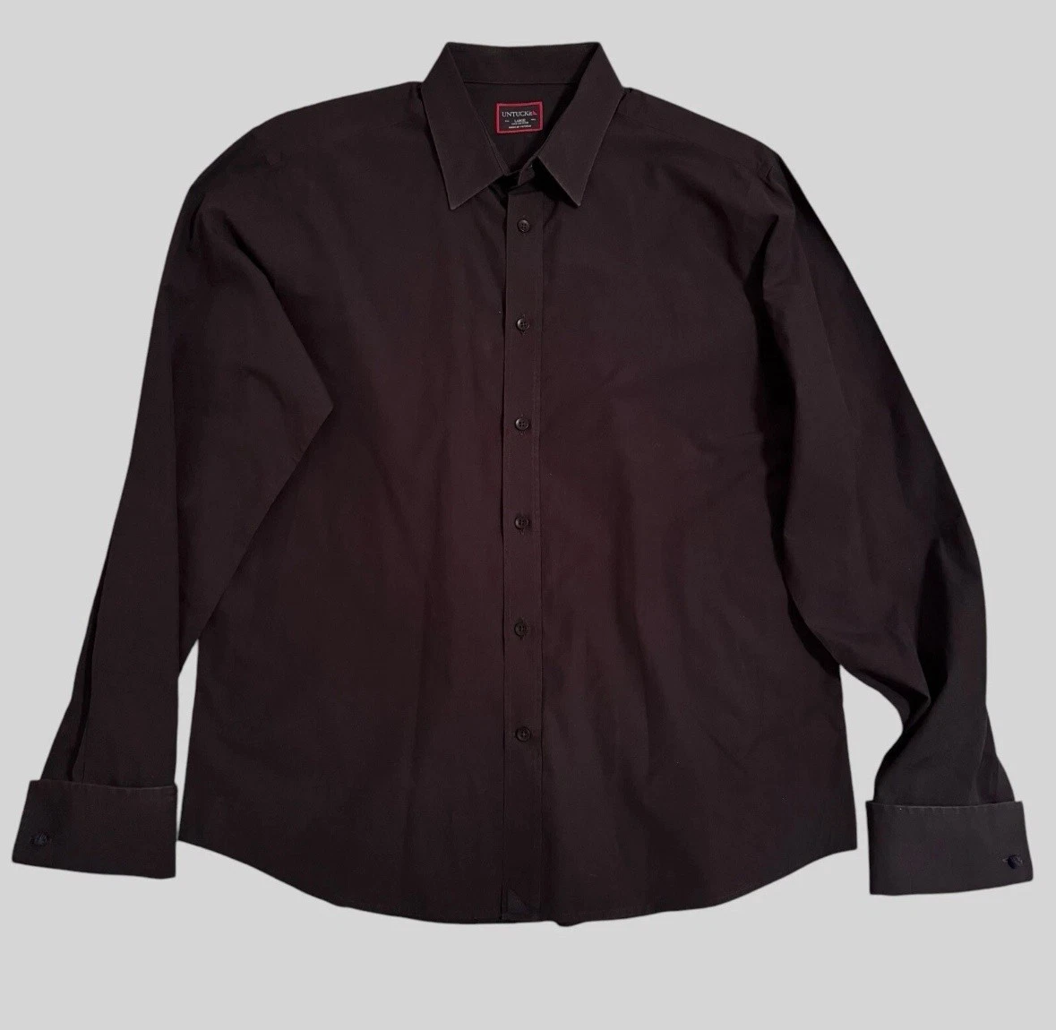 French Cuff Black Solid Dress Shirts for Men for sale | eBay