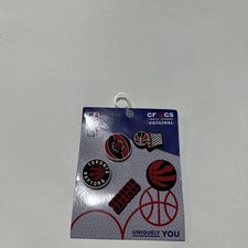 New Original Jibbitz Crocs Charm: Uniquely You NBA Toronto Raptors 5 pieces