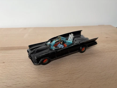 Vintage Batmobile Corgi 267 Red Bat Hubs Car Batman Original With Figure Rare