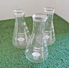 Vintage Kimax 250 ML Erlenmeyer Flask #26500. Made In USA Exc++