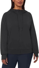 Mondetta Women's Lightweight Full Zip Hoodie, Black, Small, NWT