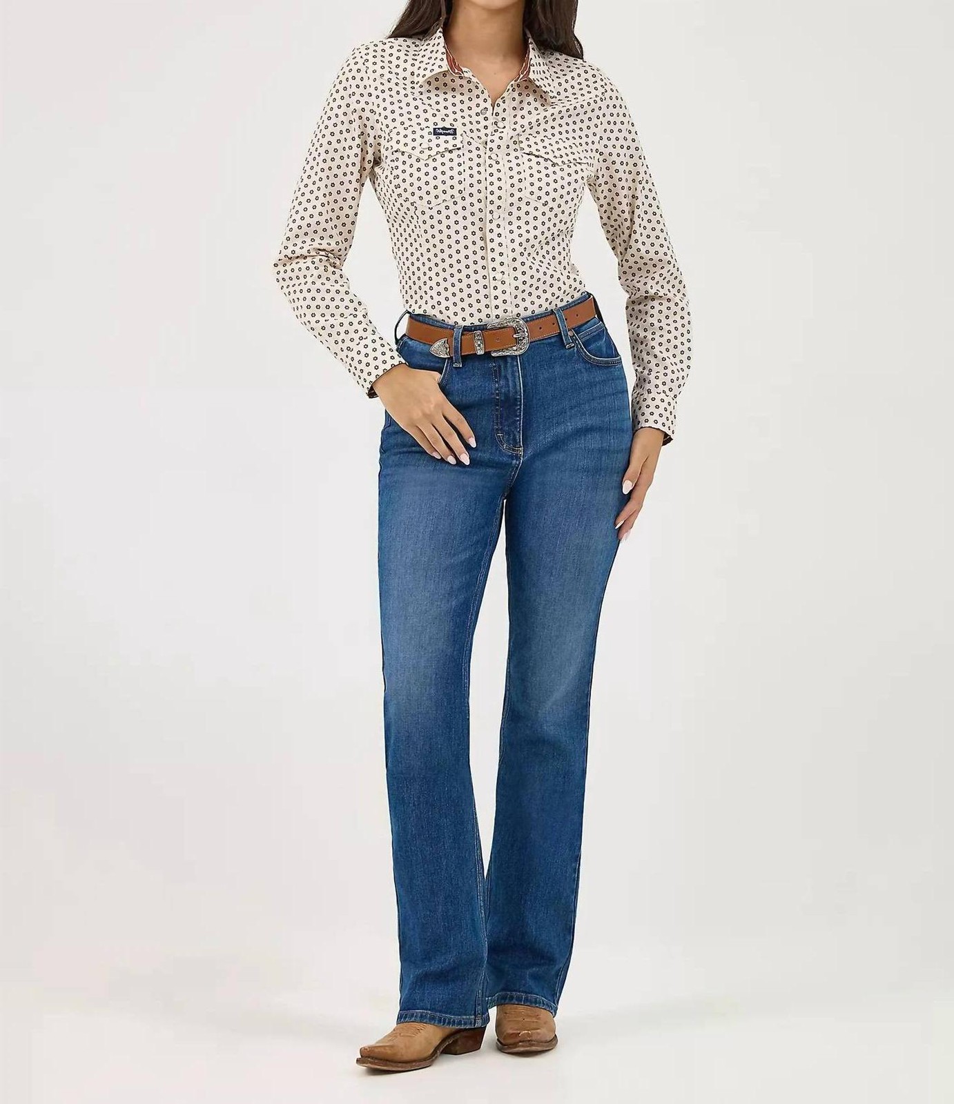 Wrangler All Occasion Western Snap Shirt Size S thumbnail 4