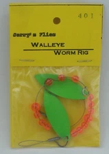 Jerrys Flies 401 Wire Worm Harness Rig Flo Green Spinners