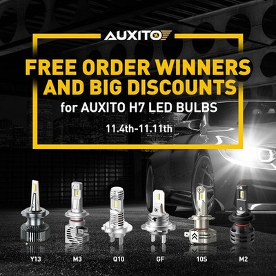AUXITO H7 LED White High/Low Beam Headlight Conversion Kit Bulbs 6500K Power B