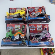NIB Paw Patrol Moto Pups Deluxe Vehicle Set of 4 Rocky Rubble Zuma Skye