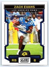 2023 Score #319 Zach Evans RC - Los Angeles Rams