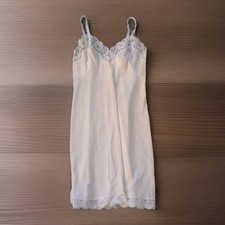 Vintage 60's Gossard Ivory Lace Slip Dress Short Nightgown 36 MADE IN USA