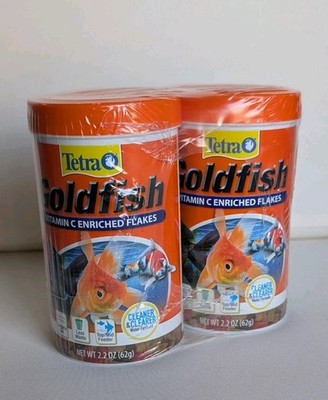 Tetra Goldfish Flakes, Nutritionally Balanced Diet For Aquarium Fish 2.2 Oz x 2p