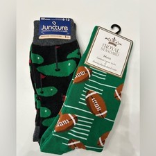 Men's Football Golf Green Novelty Socks Set Fun Lot NWT