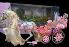 COMPLETE IN BOX Vintage Barbie as Rapunzel Botticelli & Carriage Horse #54255