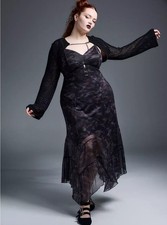 TORRID (4X /26)  Black Nightfall Tiered Mesh ...