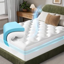 Inch King Size Dual Layer Mattress Topper, 2 Gel Memory Foam 2 Pillow Top