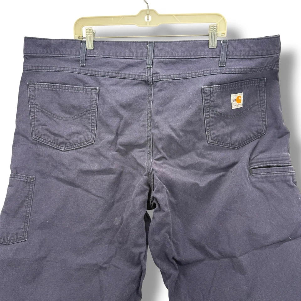 Carhartt FRB159-DNY Flame Resistant Midweight Canvas Work Pants Men's 48x32 Blue - Image 3 of 4