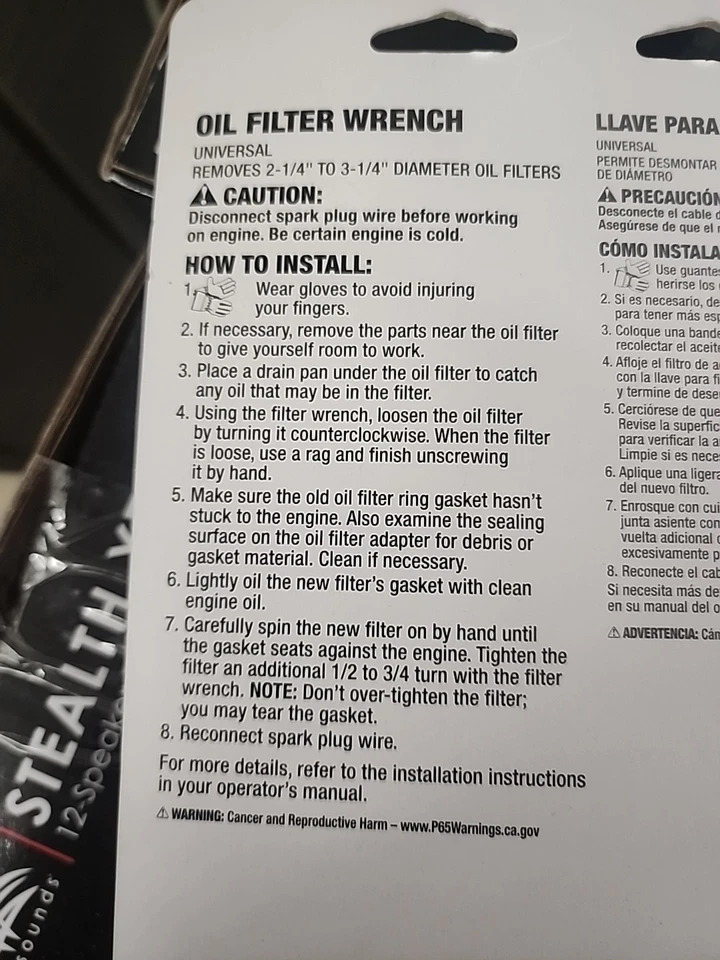 Chave de filtro de óleo Arnold serve para filtros de diâmetro de 2,25" a 3,25" - 4909000045 - Imagem 2 de 4