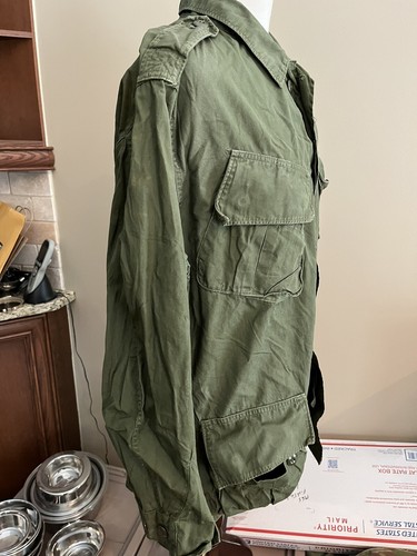 Vietnam jungle fatigue Jacket Early USMC Lt Garner Early Exposed Button No Label - Picture 5 of 7