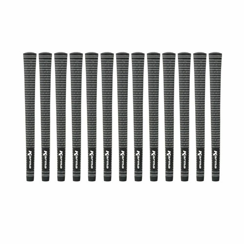 Karma Velour Tour Velvet Standard Black/White 13 Piece Golf Grip Bundle - RIBBED - 第 1/1 張圖片