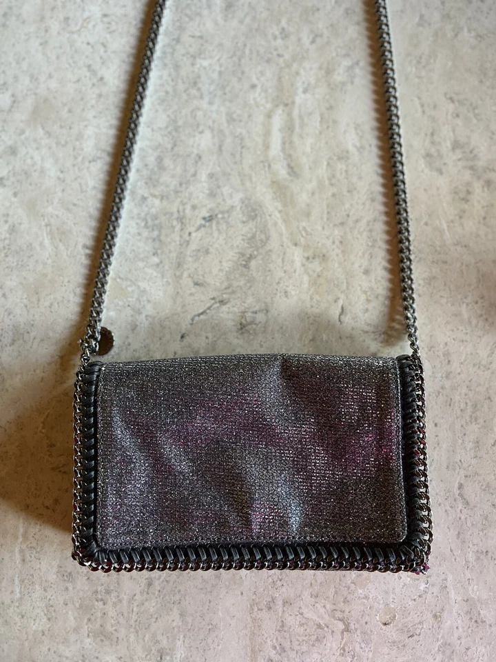 Bolso Bandolera Stella McCartney Falabella Ciervo Peludo Plateado Metálico Foto 3 de 4