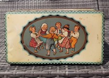 Gro&szlig;e alte Blechdose Truhe Kinder Motiv Deko Dekoration