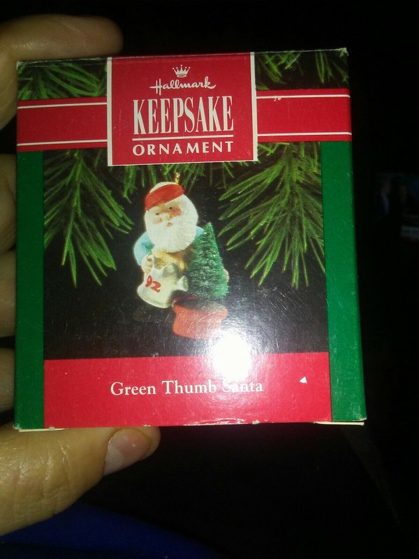 GREEN THUMB SANTA HALLMARK KEEPSAKE ORNAMENT 1992 