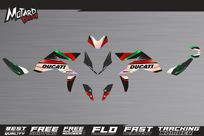 Full Chrome Graphics Kit Ducati Hypermotard 950 2019 2021 2022 2023 2024 Decals