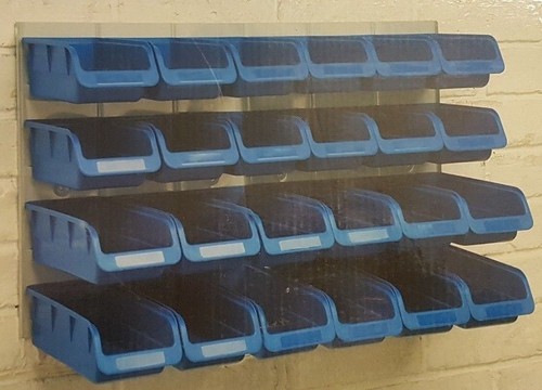 Sealey Small Parts Rack Workshop Container Storage Rack 24 Bins | eBay