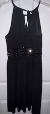 Black Sequins Dress Women Sleeveless cocktail dress Apt 9 Size Medium Black