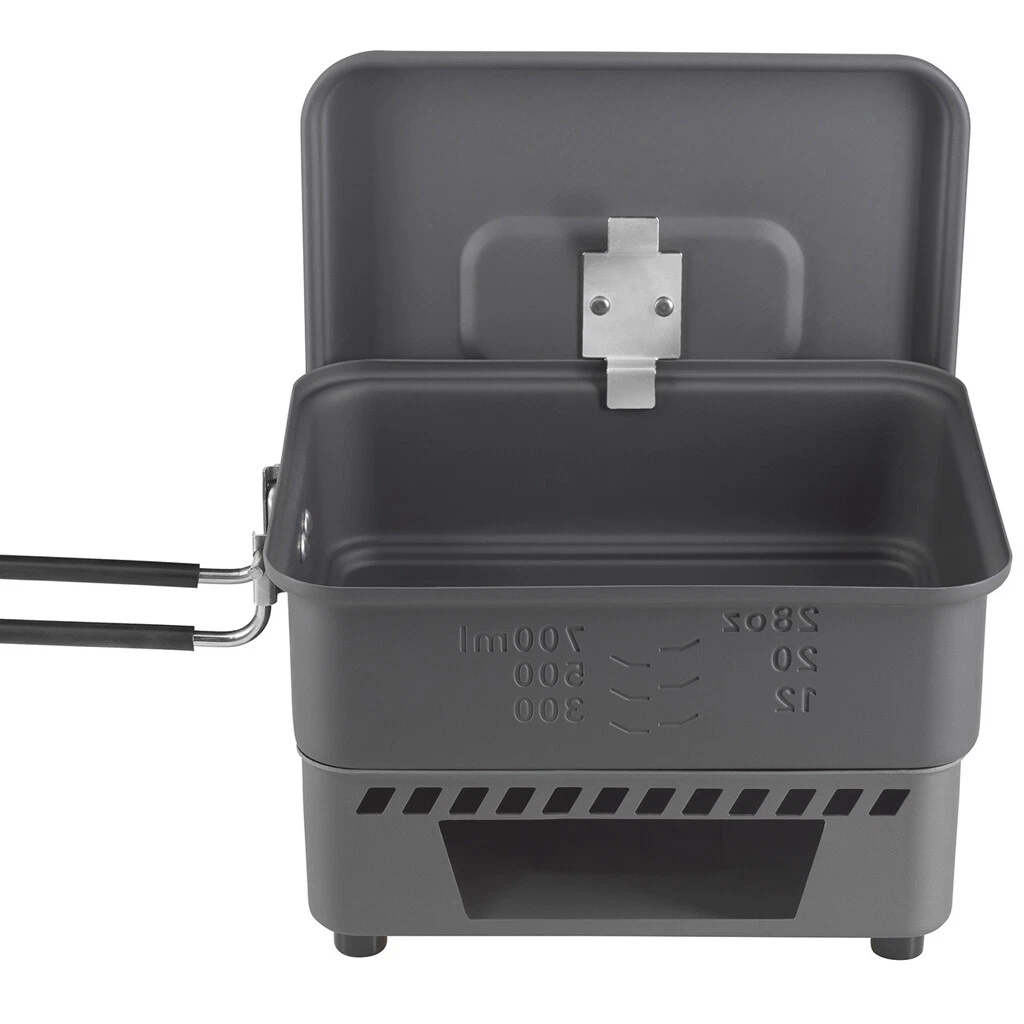 Esbit Solid Fuel Stove Cookset Windscreen w/1100ml Pot, Handles u0026amp; Lid  E-CS1100HA | eBay