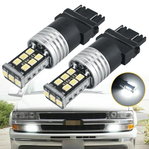 2X LED 3157 White Daytime Running Bulb Light For DRL 00-07 Chevy - Foto 2