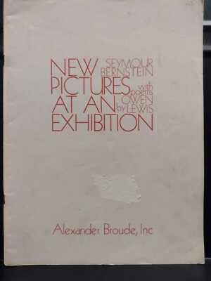 Seymour Bernstein Songbook New Pictures At An Exhibition Owen Lewis Poems 1977