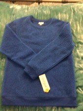 Cat  Jack Unisex Kids  s blue Fleece Pullover Fuzzy Warm Size XL 16 NWT