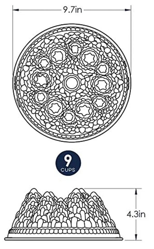 Nordic Ware: pine forest pan Kuchenform Kegelbund Cake 9cups (2,36L cm.23 Ma USA - Bild 2 von 4