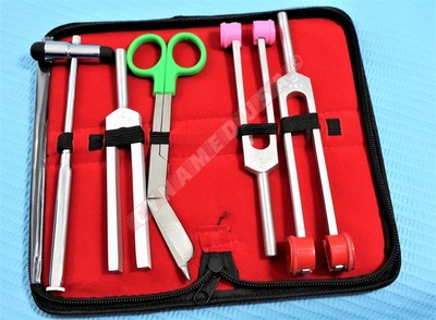 PREMIUM Tuning Fork SET  + BUCK HAMMER + SCISSOR SURGICAL MEDICAL INSTRUMENT NEW