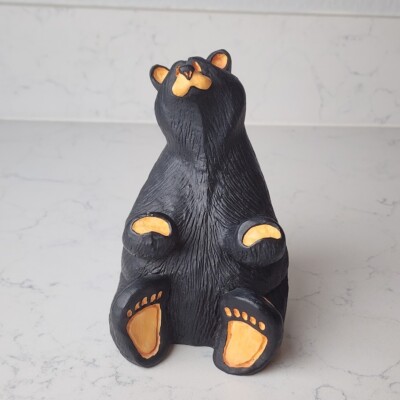 Bear Foots Montana Artist Jeff Flemming BUSINESS CARD HOLDER Signed Jeff