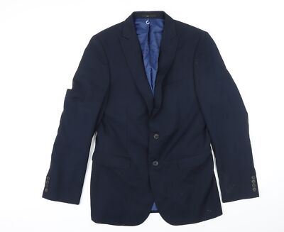 One six five Herren Sakko Blazer Blau Polyester Größe 40 Regular