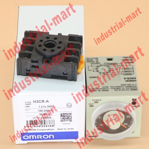 NEU Omron H3CR-A 100-240VAC Zeitrelais 50/60HZ 8 PINS mit Basis - Bild 1 von 5