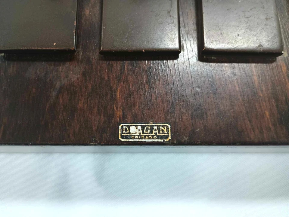 Deagan винтажные антикварные 5-тарелочные куранты ксилофон деревянная коробка модель 500 Req ремонт - Изображение 2 из 4