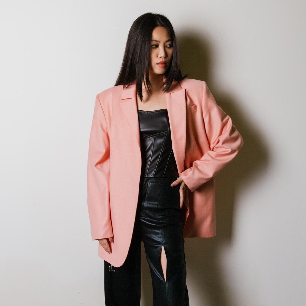 Materiel Single-Breasted Arm Slit Wool Blazer